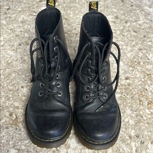 Dr. Martens Black Leather Luana lace-up Boots